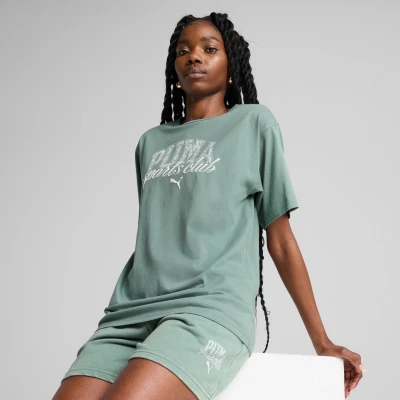 Afbeelding van Puma Class Relaxed TEE Tshirt print, Dames, Maat: XS, Green moon