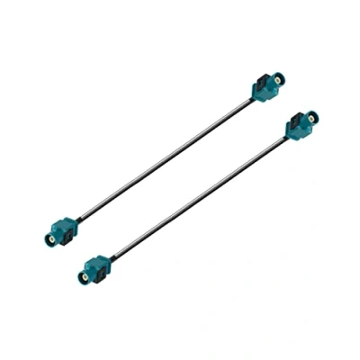 Afbeelding van Vecys Fakra Z kabel verlengkabel voor voertuigantennes stekker RG174 15 cm autoradio DAB antennes GPS navigatiesysteem antenne (2 stuks)