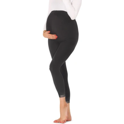 Afbeelding van BE Mammy Dames Leggings Zwangerschapskleding Lange 7/8 Viscose BE20 262 LE Grafiet XL