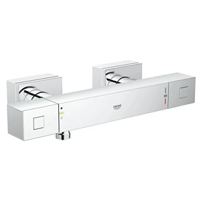 Afbeelding van GROHE Cube douchekraan thermostatisch met koppelingen HOH=150 mm