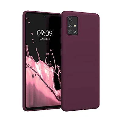 Afbeelding van kwmobile telefoonhoesje geschikt voor Samsung Galaxy A51 Hoesje smartphone Back cover in bordeaux violet