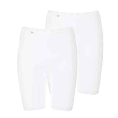 Afbeelding van Sloggi 2 Pack Basic Long Dames Boxershort 50 Wit