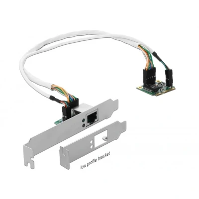 Afbeelding van Delock Mini PCIe I/O halve grootte 1 x Gigabit LAN Laag profiel