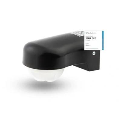 Afbeelding van HUBER MOTION 5 infrarood bewegingsmelder 360 met 3 sensoren en matrixlenzen IP65 LED geschikt I incl. kruipbeveiliging &amp; gebiedsbegrenzing, wand /plafondmontage, antraciet