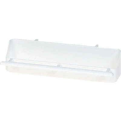 Afbeelding van Flamingo Vogelaccessoire Voliere Voerbakje Plastic met Opstap Wit 18 x 4 4.5 cm