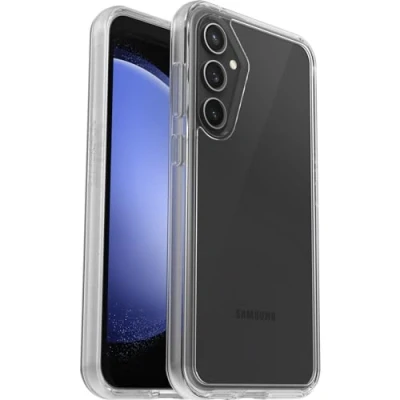 Afbeelding van OtterBox Symmetry Clear Case voor Samsung Galaxy S23 FE, schokbestendig, valbestendig, beschermende dunne hoes, 3x getest volgens militaire standaard, Transparant, Zonder Verpakking