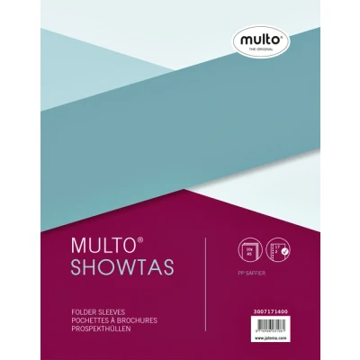 Afbeelding van Multo Geperforeerde Showtas Ft A5, 17 gaatsperforatie, 80 Micron, Gekorreld Showtassen