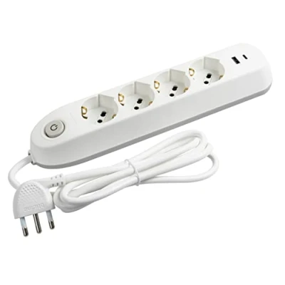Afbeelding van bticino Poker power uitbreiding 1,5 m 4 AC uitgang(en) Binnen Wit
