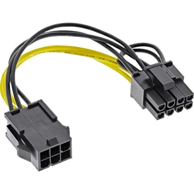 Afbeelding van PCIe 6 pins (v) 8 (m) voedingskabel 0,10 meter