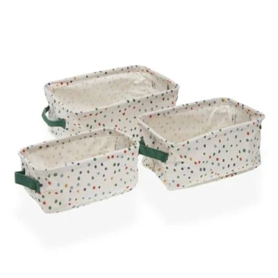 Afbeelding van Basket spelset Versa Dotty Textiel 18 x 14 28 cm