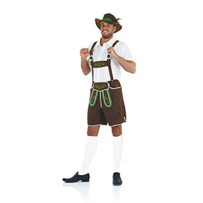 Afbeelding van Fun Shack Lederhosen Heren, Beierse Kostuum Mannen, Oktoberfest Outfit Heren X Large