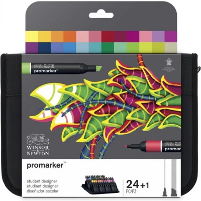 Afbeelding van Winsor &amp; Newton Promarker etui 24 kleuren