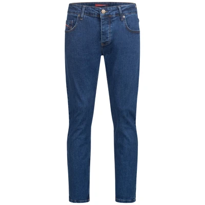 Afbeelding van Lorenzo Loren Heren Jeans Broek Denim Used Look Regular Fit W29 W44 L30 L38, Blauw ll 4009, 29W / 30L