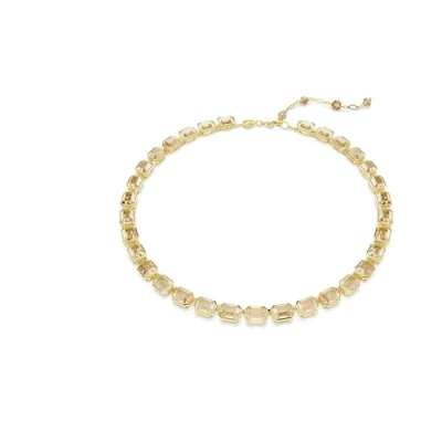 Afbeelding van Swarovski Millenia Tennisketting, Octagon slijpvorm, Geel, Goudkleurige toplaag