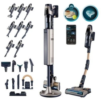 Afbeelding van Cecotec Conga Rockstar 11500 Odyssey Station Connected IA stofzuiger, draadloos, max. 300 AW, 800 W, kunstmatige intelligentie, app, tot 110 minuten batterijduur, zelflegende bodem, flexibele slang,