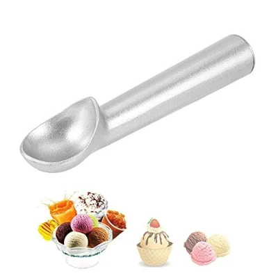 Afbeelding van IJsbeker Ice Cream Scoop, ijsschep van massief roestvrij staal, ergonomische mini portioneerder metaal voor ijs, koekjesdeeg en yoghurtijs