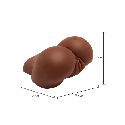 Afbeelding van XXL Vibrerende Masturbator Big Ass Banger Bruin