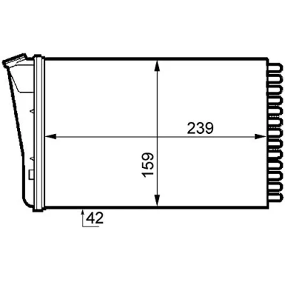 Afbeelding van Kachelradiateur, interieurverwarming MAHLE AH 155 000S