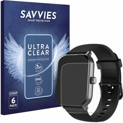 Afbeelding van Savvies Screenprotector voor Yoever IDW19 1.8&quot; Folie Beschermfolie transparant (6 Stuks)