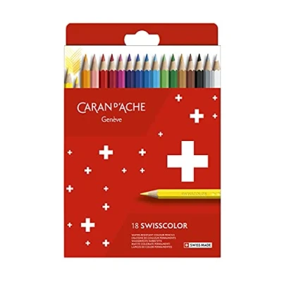 Afbeelding van Kleurpotloden Caran D&#039;ache Swisscolor Aquarel kartonnen doos à 18stuks