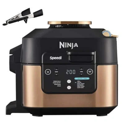 Afbeelding van Ninja Speedi 10 in 1 Multicooker, Airfryer en 5,7L, Maaltijden voor 4 15 Minuten, Airfryen, Stomen, Grillen, Bakken, Braden, Sauteren, Slow Cooking &amp; Meer, Zwart Koper ON400EUCP