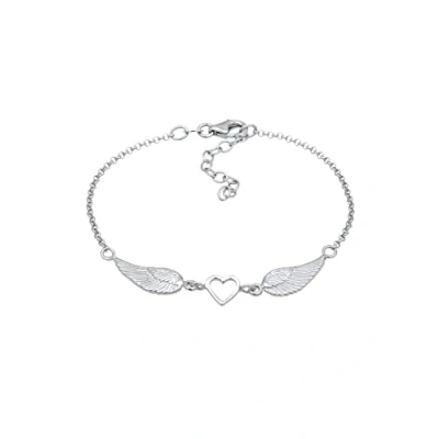 Afbeelding van Elli HERZ FLÜGEL Armband, Dames, Maat: 18, Silber