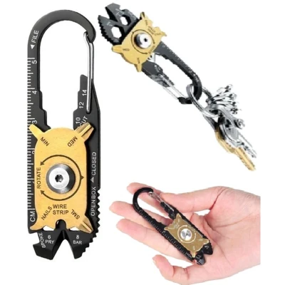 Afbeelding van 20 in 1 Multipocket Tool I Functies RVS Multitool Sleutelhanger Survival