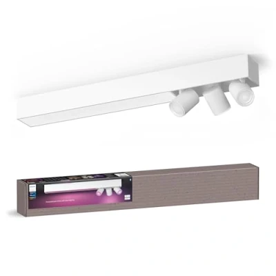 Afbeelding van Philips Hue Centris opbouwspot wit en gekleurd licht 3 spots rechthoekig