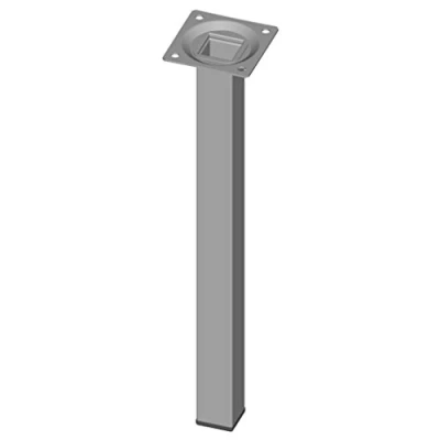Afbeelding van Element System 18133 00300 meubelvoet vierkant metalen vierkante voet, ideaal als tafelpoot voor het ontwerpen van individuele meubels, wit aluminium, 25 x mm, lengte 300 4 stuks