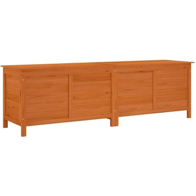 Afbeelding van Tuinbox 99X49,5X58,5 cm Massief Vurenhout Antracietkleurig 198.5 x 50 56.5 / Bruin