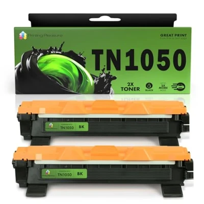 Afbeelding van Printing Pleasure Compatibele Brother TN1050 Toner Cartridge, 2x Zwart Vervanging voor DCP 1510 1512 1610W 1612W