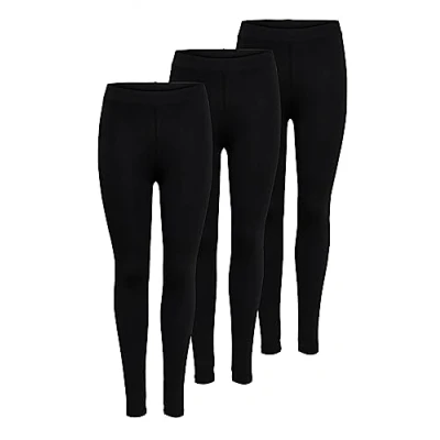 Afbeelding van ONLY Dames Onllive Love Leggings, 3 x zwart, S