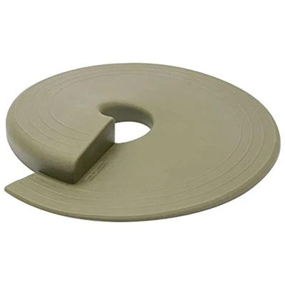 Afbeelding van WAGNER Deurstopper/deur wig diameter Ø 110 x 13 mm, hoogwaardig kunststof, olijfgroen, om onder te schuiven en vast klemmen, fixeert de deur, beschermt deur muur Design Award 15697801