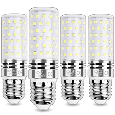 Afbeelding van HZSANUE E27 LED Maïs Lampen 15W, 120W Gloeilampen Equivalent, 6000K Daglicht Wit,1700Lm, Edison Schroef Lampen, niet Dimbaar, Pakket van 4