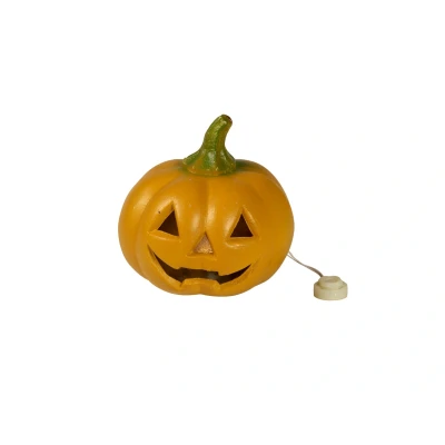 Afbeelding van Europalms Halloween Pompoen met LED licht, 12cm decoratie versiering accessoires feest