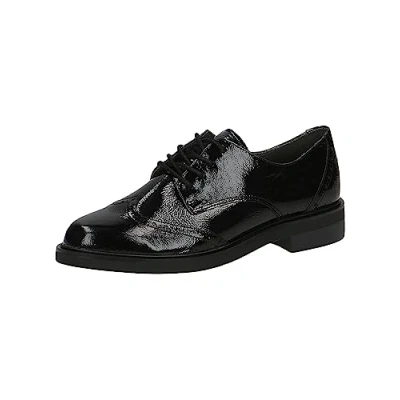 Afbeelding van Caprice Veterschoenen, Dames, Maat: 39, Black naplak Leer