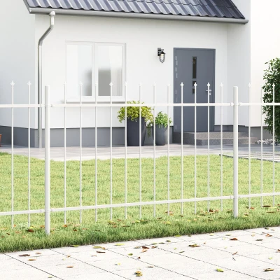 Afbeelding van vidaXL Tuinhek Wit Metaal 1,7 m x 1 Duurzaam Fencing Paneel