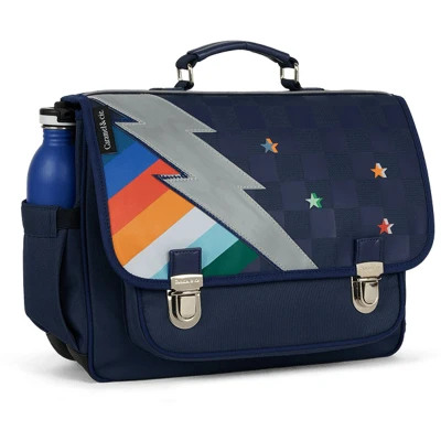 Afbeelding van Caramel &amp; Cie Boekentas/Schooltas Chromatic Lightning Medium Blauw