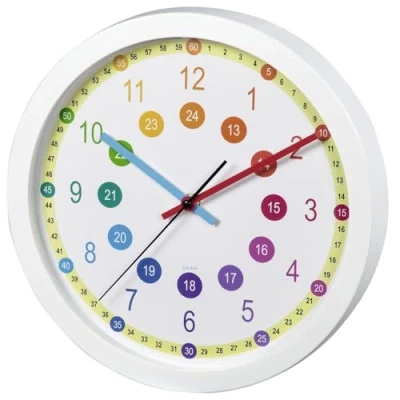 Afbeelding van Hama Wandklok Voor Kinderen Easy Learning Diameter 30 Cm Geluidsarm