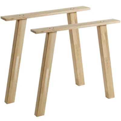 Afbeelding van WOOOD Tablo A poot Eiken Transparant Set van 2