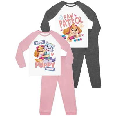 Afbeelding van PAW Patrol Pyjamas 2 Pack Meisjes PJs Everest En Skye Pyjama&#039;s Pyjama Voor Veelkleurig 128