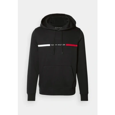 Afbeelding van Tommy HILFIGER Heren CHEST INSERT HOODY MW0MW37361, Pullover Hoodie, Zwart, XS, Zwart (zwart), XS
