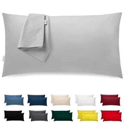 Afbeelding van Flowen Set van 2 Kussensloop 40x70 Microvezel Premium Super Zachte Kussenslopen Resistent en Hypoallergeen Anti Mijt Kussenbeschermer Decoratief met Verborgen rits Wasbaar