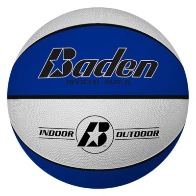 Afbeelding van Baden Basic Basketball klassieke rubberen basketbal voor training, school en vrije tijd duurzame kinderen volwassenen beginners gevorderden