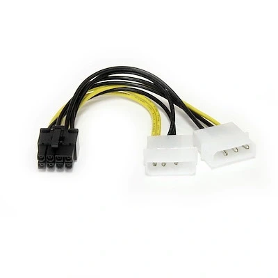 Afbeelding van StarTech.com 15cm LP4 naar 8 pins PCI Express Videokaart Voeding Verloopkabel