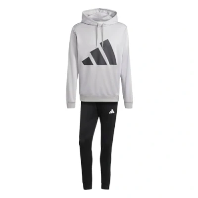 Afbeelding van adidas Heren BIG LOGO FRENCH TERRY HOODED TRACKSUITS, medium grey heather, XS
