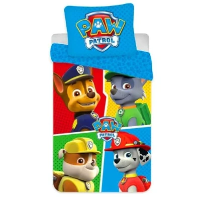 Afbeelding van Paw Patrol Peuterdekbedovertrek Squares 100 x 135 cm
