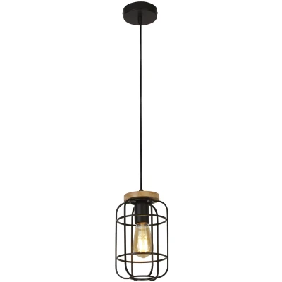 Afbeelding van Searchlight Industriële hanglamp Vision Ø 15cm 81953 1BK