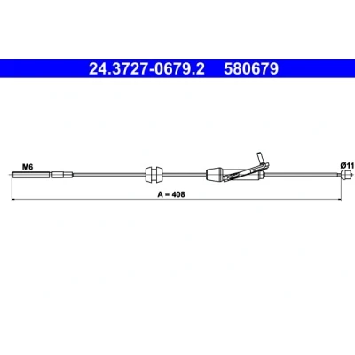 Afbeelding van Ate Handremkabel 24.3727 0679.2