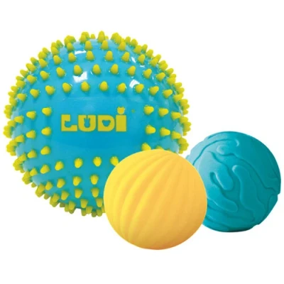 Afbeelding van Ludi Sensorische ballen 2 8 cm, 1 bal 15 blauw